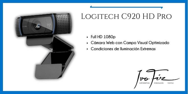 Logitech C920 webcam para redactor