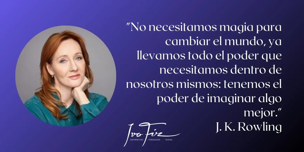 ejemplo de texto persuasivo discurso académico J K rowling