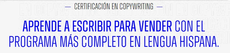 Certificación en Copywriting