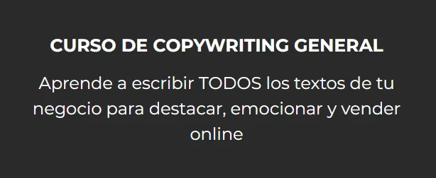 Curso de Copywriting General de Rosa Morel
